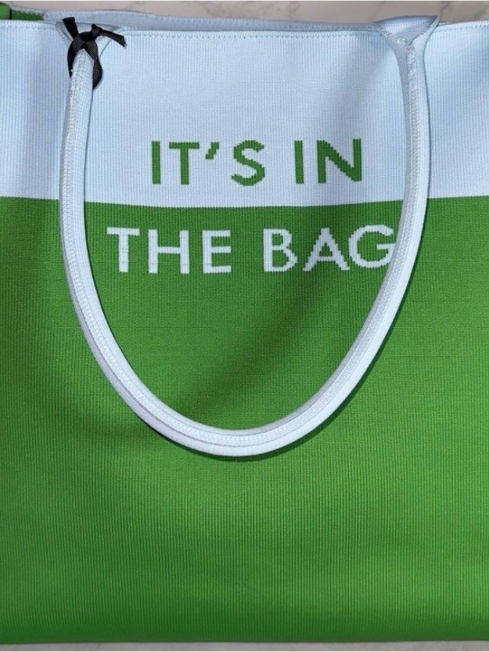 NWT Kate Spade x Target Canvas Tote Bag - Green "It's In The Bag"